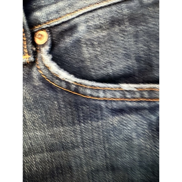 7 FOR ALL MANKIND The Ankle Skinny Jeans Raw Hem‎  Size 27x 32L Dark Wash - Picture 5 of 10